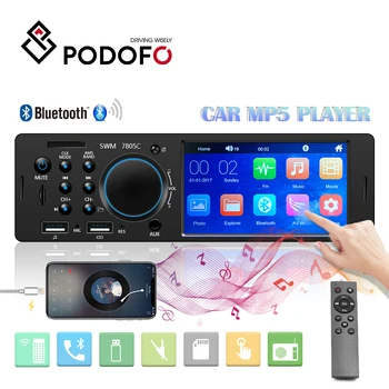 Podofo Car Radio 1 Din 4.1 Inch Touch Screen Audio Video MP5 Player TF USB ISO Remote Multicolor Lighting Head Unit 7805C
Podofo Car Radio 1 Din 4.1 Inch Touch Screen Audio Video MP5 Player TF USB ISO Remote Multicolor Lighting Head Unit 7805C