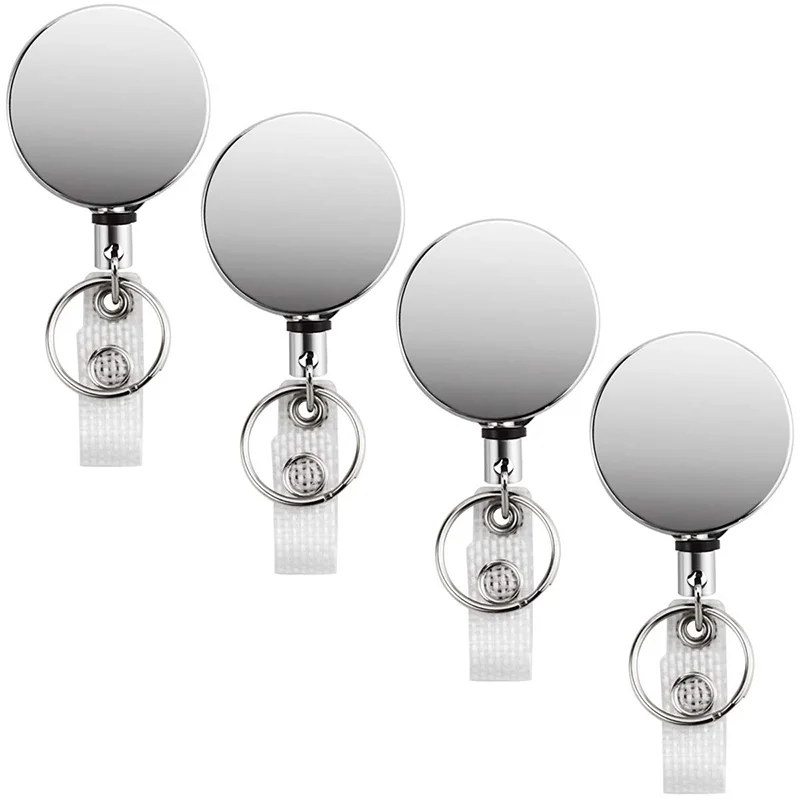 4 Pack Badge Holder Reel Clip Retractable,ID Badge Holder with Belt Clip Key Ring &All Metal Casing Retractable Badge
4 Pack Badge Holder Reel Clip Retractable,ID Badge Holder with Belt Clip Key Ring &All Metal Casing Retractable Badge