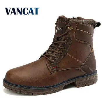 New Autumn Winter Leather Men Boots Comfortable Lace Up Motorcycle Boots Waterproof Rubber Men Ankle Boots Men's Shoes Size 47
New Autumn Winter Leather Men Boots Comfortable Lace Up Motorcycle Boots Waterproof Rubber Men Ankle Boots Men's Shoes Size 47