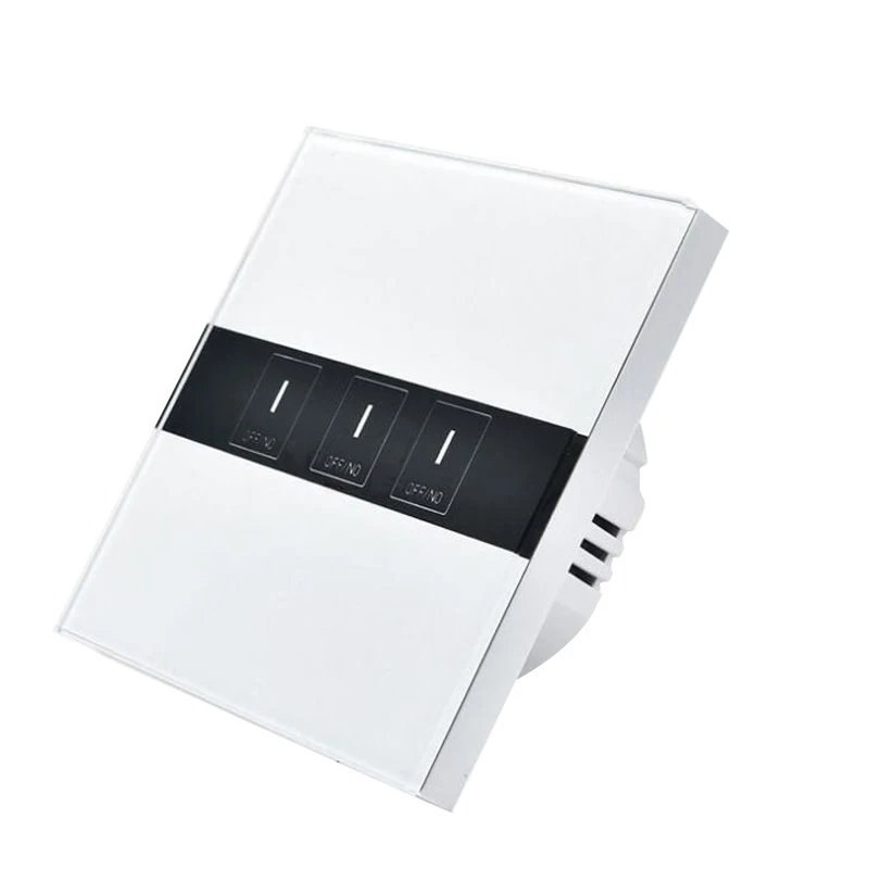 

Smart Switch 3 Gang Wireless Remote Control Light Timer Switches Glass Panel Press Wall Switch App Control Eu Plug