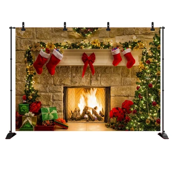 Merry Christmas Photography Backdrop Fireplace Christmas Tree Socks Vinyl Background for Party Photo Studio
Merry Christmas Photography Backdrop Fireplace Christmas Tree Socks Vinyl Background for Party Photo Studio
