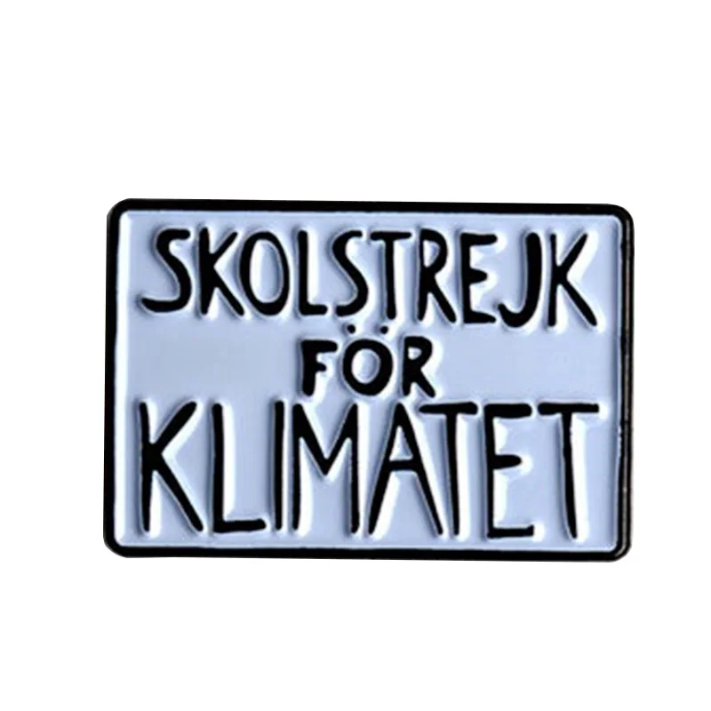 Постер Greta Thunberg School Strike для климатических протезов-эмалированная булавка |