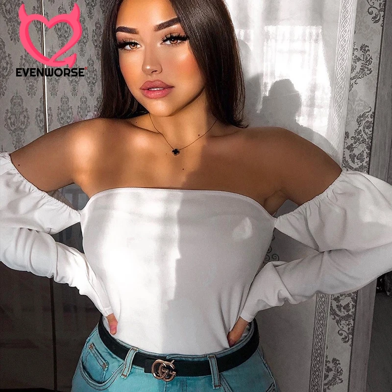 Evenworse Sexy Off Shoulder Bodysuit Backless 2020 Spring Fashion Puff Sleeve Retro Style Slim White Jumpsuits Nightclub Club
Evenworse Sexy Off Shoulder Bodysuit Backless 2020 Spring Fashion Puff Sleeve Retro Style Slim White Jumpsuits Nightclub Club