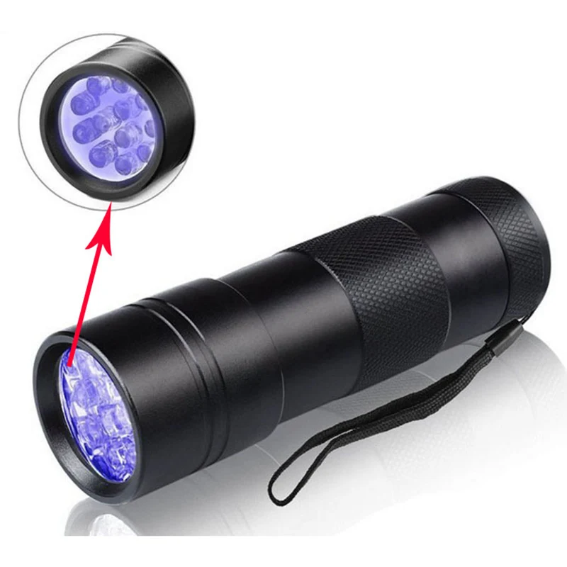 UV Flashlight Ultra Violet Light with 12LED Pet Urine Stains Detector Scorpion light money mini purple light flashlight lamp
UV Flashlight Ultra Violet Light with 12LED Pet Urine Stains Detector Scorpion light money mini purple light flashlight lamp