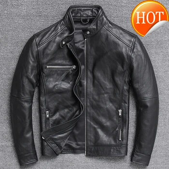 Leather Jacket Genuine Men Clothes 2020 Cowhide Coat Motorcycle Real Cow Leather Jackets Spring Autumn Coats 094Hei KJ3192
Leather Jacket Genuine Men Clothes 2020 Cowhide Coat Motorcycle Real Cow Leather Jackets Spring Autumn Coats 094Hei KJ3192