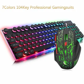 7Colors Gaming keyboard Mouse Suit Wired keyboard with backlight Russia Gamer kit 5500Dpi Gaming Accessories For PC Laptop
7Colors Gaming keyboard Mouse Suit Wired keyboard with backlight Russia Gamer kit 5500Dpi Gaming Accessories For PC Laptop