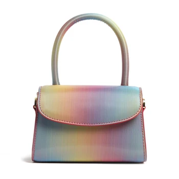 2020 Luxury Women Handbag Leather Fashion Mini Totes Phone Purse Baguette Clutch Metal Foil Rainbow Color Half Moon Shoulder Bag 
2020 Luxury Women Handbag Leather Fashion Mini Totes Phone Purse Baguette Clutch Metal Foil Rainbow Color Half Moon Shoulder Bag