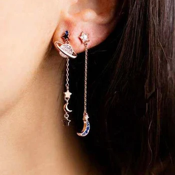 New Korean Earings Fashion Jewelry Star Moon Brinco Asymmetric Earring Drop Pendientes Tassel Earings For Women
New Korean Earings Fashion Jewelry Star Moon Brinco Asymmetric Earring Drop Pendientes Tassel Earings For Women