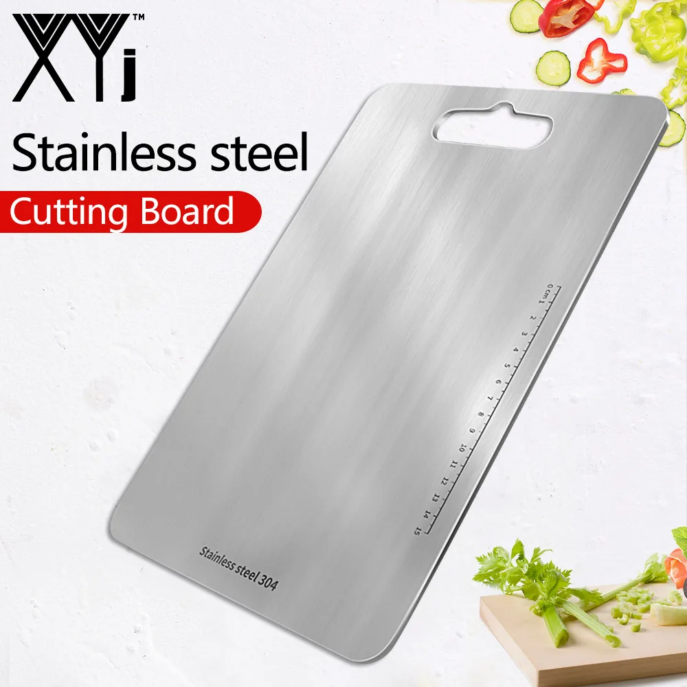 XYj 304 Stainless Steel Chopping Block Anti-bacterial Anti-rust Cutting Board High Quality Chopping Board Kitchen Accessory
XYj 304 Stainless Steel Chopping Block Anti-bacterial Anti-rust Cutting Board High Quality Chopping Board Kitchen Accessory