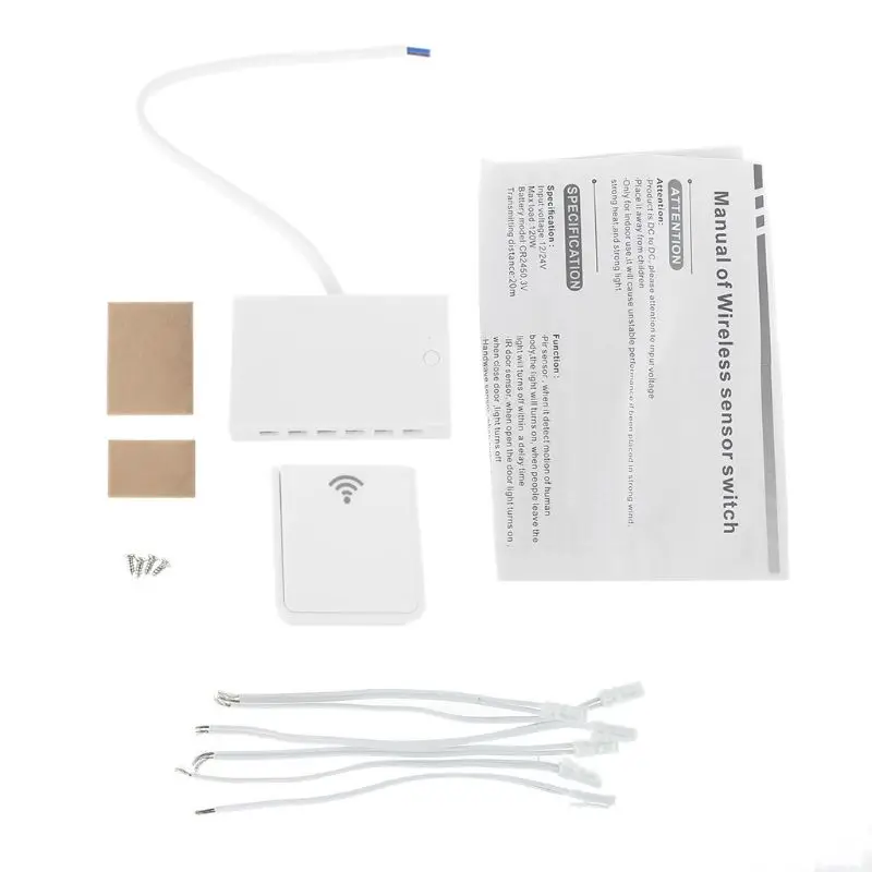 Universal 12V-24V 5A Wireless Control Handwave On/OFF Switch for Corridor Cabinet Wardrobe LED Light Lamp and more Devices
Universal 12V-24V 5A Wireless Control Handwave On/OFF Switch for Corridor Cabinet Wardrobe LED Light Lamp and more Devices