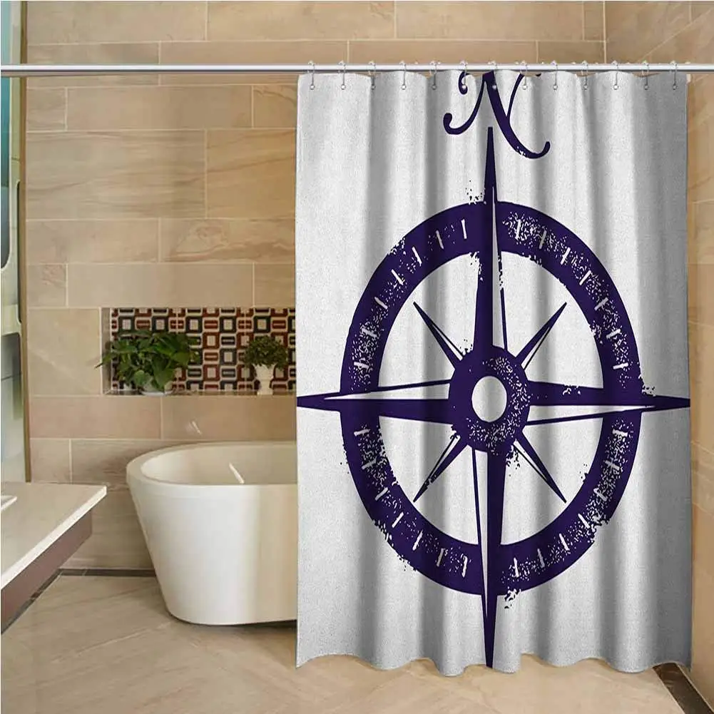 Compass Professional Shower Curtain Sailing Compass with a Giant Symbol on with a Windrose Dark Purple Tones Decorative Bathroom
Compass Professional Shower Curtain Sailing Compass with a Giant Symbol on with a Windrose Dark Purple Tones Decorative Bathroom
