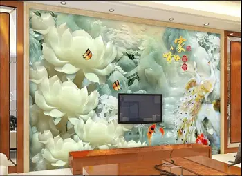 CJSIR Custom Wallpaper Jade Carving Golden Peacock Landscape Lotus TV Background Wall Living Room Bedroom Mural 3d Wallpaper
CJSIR Custom Wallpaper Jade Carving Golden Peacock Landscape Lotus TV Background Wall Living Room Bedroom Mural 3d Wallpaper