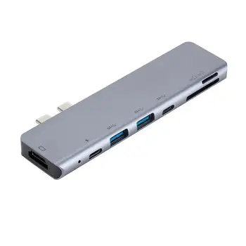 7 in 1 USB 3.1 Type-C Hub Adapter USB C Hub Hdmi 4K Pro 3 Reader USB SD For Mabook Thunderbolt Air With Slot PD TF C Hub A6O6
7 in 1 USB 3.1 Type-C Hub Adapter USB C Hub Hdmi 4K Pro 3 Reader USB SD For Mabook Thunderbolt Air With Slot PD TF C Hub A6O6