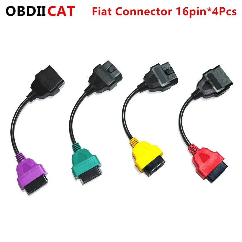 

4 шт/лот высококачественный диагностический кабель fiatecuscan OBD2 для Fiat ECU Scan MultiECUScan кабель для Fiat бесплатная доставка