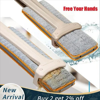 2020 New Hands-free Mops Double-side Flat Mop Washable Mop Home Lazy Cleaning Tool Useful House Hold Cleaning Tools швабра
2020 New Hands-free Mops Double-side Flat Mop Washable Mop Home Lazy Cleaning Tool Useful House Hold Cleaning Tools швабра