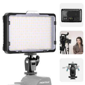 Neewer Upgraded 176S Version, 264 LED Video Light with SMD LED Beads, LED Light Panel Dimmable for DSLR Camera Camcorder
Neewer Upgraded 176S Version, 264 LED Video Light with SMD LED Beads, LED Light Panel Dimmable for DSLR Camera Camcorder