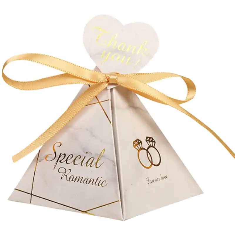triangular candy box wedding favors party supplies paper gift