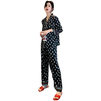Wmyqdlq Long-Sleeved Pajamas Women Spring And Autumn Ice Silk Casual Plus Size home Wear Thin Silk
Wmyqdlq Long-Sleeved Pajamas Women Spring And Autumn Ice Silk Casual Plus Size home Wear Thin Silk