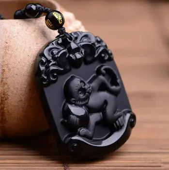 Natural Obsidian Pendant Mascot Monkey Amulet Zodiac Animal Statue Lucky Necklace Pendant
Natural Obsidian Pendant Mascot Monkey Amulet Zodiac Animal Statue Lucky Necklace Pendant