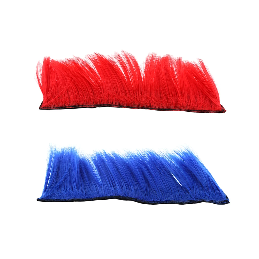 2pcs DIY Helmet Mohawk Hair Punk Hair for Motorcycle Ski Snowboard Helmets - Red and Blue, 30cm 2pcs DIY Helmet Mohawk Hair Punk Hair for Motorcycle Ski Snowboard Helmets - Red and Blue, 30cm