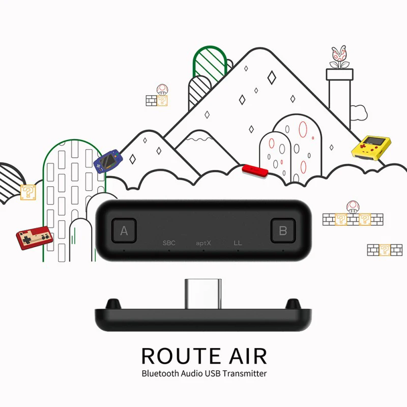 Type C NS07 Route Air Wireless Audio Adapter Bluetooth Transmitter for Nintendo Switch for Switch Lite PS4 PC
Type C NS07 Route Air Wireless Audio Adapter Bluetooth Transmitter for Nintendo Switch for Switch Lite PS4 PC