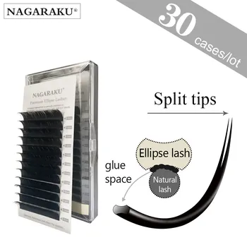 NAGARAKU 30 cases Flat Ellipse Eyelashes Extensions split tips soft and light false eyelashes thickness 0.15 0.20 mm 
NAGARAKU 30 cases Flat Ellipse Eyelashes Extensions split tips soft and light false eyelashes thickness 0.15 0.20 mm