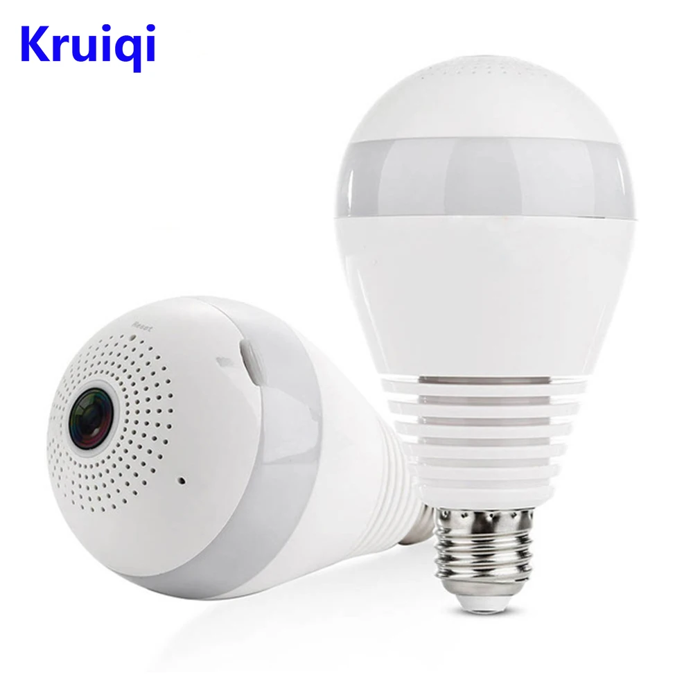Kruiqi 360 Degree Light HD 960P Wireless Panoramic Home Security Security WiFi CCTV Fisheye Bulb Lamp IP Camera Two Ways Audio
Kruiqi 360 Degree Light HD 960P Wireless Panoramic Home Security Security WiFi CCTV Fisheye Bulb Lamp IP Camera Two Ways Audio