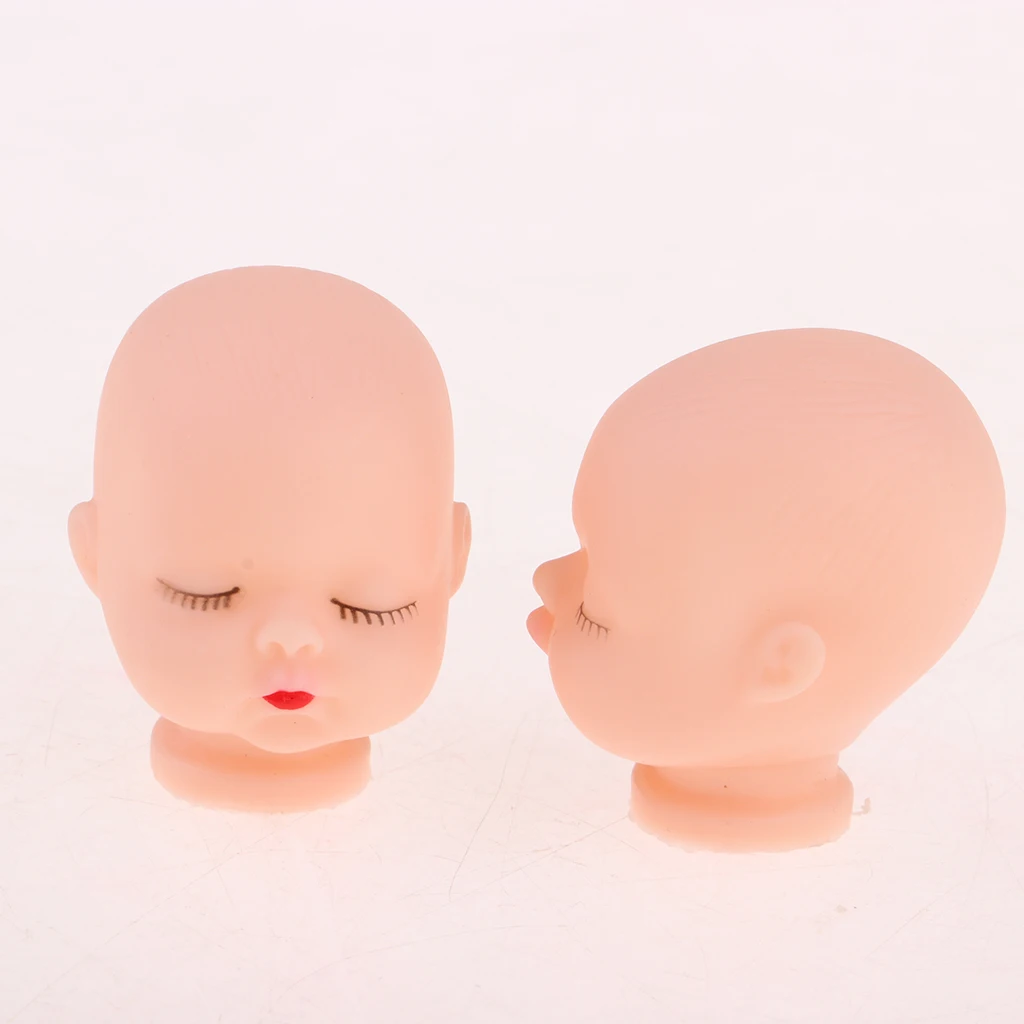 

10 Pieces Red Lips Sleeping Baby Girl Doll Head Keychain Baby Toy DIY Making