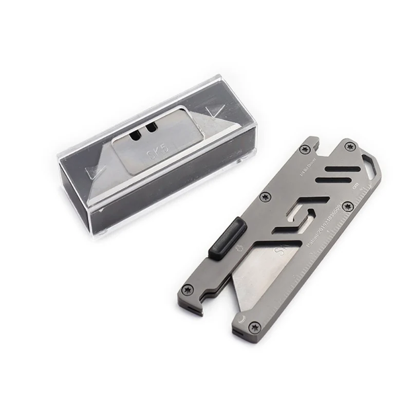 Stainless Steel EDC Folding Utility Knife Multi-function Paper Cutter Courier Knife Manual Knife Outdoor Tool Peeler Corkscrew
Stainless Steel EDC Folding Utility Knife Multi-function Paper Cutter Courier Knife Manual Knife Outdoor Tool Peeler Corkscrew