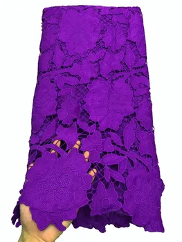 african cord lace fabrics nigerian lace fabric 2019 high quality lace purple color French Lace Fabric 
african cord lace fabrics nigerian lace fabric 2019 high quality lace purple color French Lace Fabric