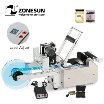 ZONESUN LT-50D Semi Automatic Labeling Machine Label Applicator Printer PET Plastic Bottle Date Coder Label Dispenser Machine
ZONESUN LT-50D Semi Automatic Labeling Machine Label Applicator Printer PET Plastic Bottle Date Coder Label Dispenser Machine
