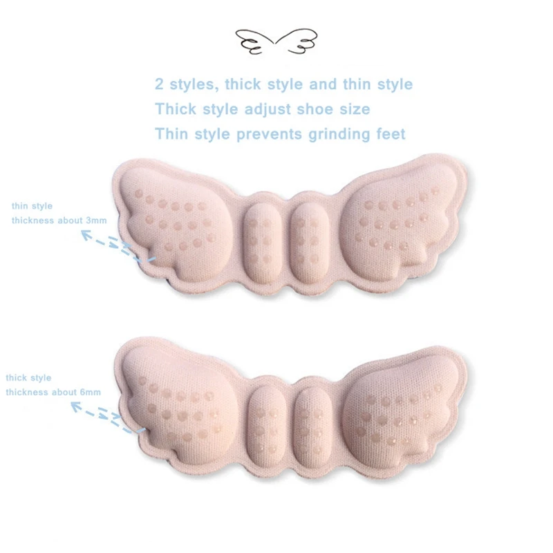 1 пара стельки для обуви на высоком каблуке с бабочками регулируемые размеры
