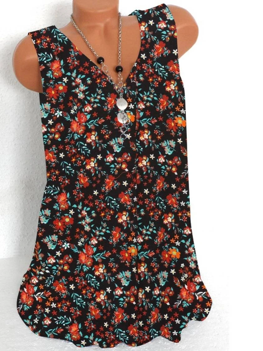Fashionable temperament woman V-neck T-shirt loose casual T-shirt sleeveless vest shirt ladies elegant Fashionable temperament woman V-neck T-shirt loose casual T-shirt sleeveless vest shirt ladies elegant