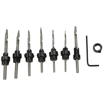 8pcs Set Tapered Drill Bits Adjustable Countersink Screw Wood Pilot Hole Wood Wrench Abrasive Tools Replacement
8pcs Set Tapered Drill Bits Adjustable Countersink Screw Wood Pilot Hole Wood Wrench Abrasive Tools Replacement