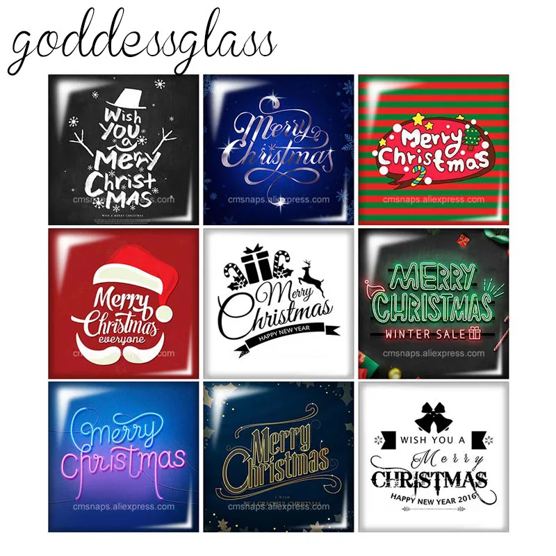 Merry Christmas Art Letters Happy New Year Square 10pcs 12mm/20mm/25mm/30mm glass cabochon flat back DIY Jewelry Findings
Merry Christmas Art Letters Happy New Year Square 10pcs 12mm/20mm/25mm/30mm glass cabochon flat back DIY Jewelry Findings