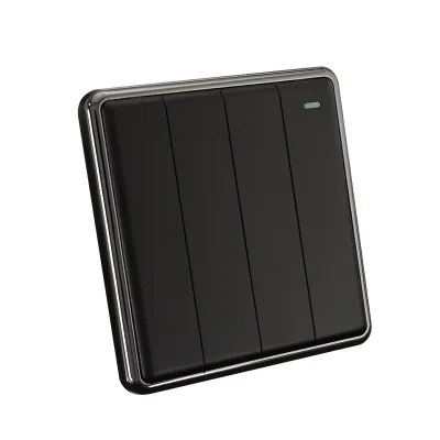 Household Wall Switch Socket Panel 86 Type Quarto Dual-control Switch Four-way Switch Black And White with Pattern Silver Edge P
Household Wall Switch Socket Panel 86 Type Quarto Dual-control Switch Four-way Switch Black And White with Pattern Silver Edge P