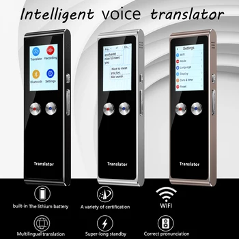 T8S Portable Voice Translator Handheld Speech Interpreter WiFi Two-way Real-time Translation Touch Screen 70 Language Translator
T8S Portable Voice Translator Handheld Speech Interpreter WiFi Two-way Real-time Translation Touch Screen 70 Language Translator