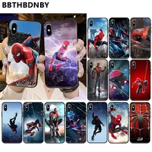 Caja del teléfono de hombre araña novedad fundas teléfono carcasa cubierta para iPhone 11 pro XS MAX 8 7 6 6S Plus X 5 5S SE XR caso(China)