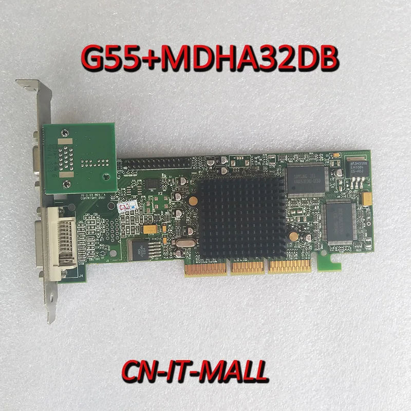 Видеокарта pull Matrox G550 G55 + MDHA32DB 32 Мб DVI VGA AGP | Компьютеры и офис