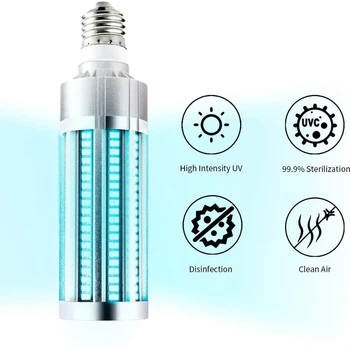60W UV LightLamp Disinfectant Remote Control timing E26/E27 Germicidal LED Bulb UVC Light Bulb LED Killing Virus Mite Bacteria
60W UV LightLamp Disinfectant Remote Control timing E26/E27 Germicidal LED Bulb UVC Light Bulb LED Killing Virus Mite Bacteria