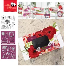 Mp046 flor corte de metal dados e selos para diy scrapbooking foto cartão fazendo decoração suprimentos gravação dados modelo(China)