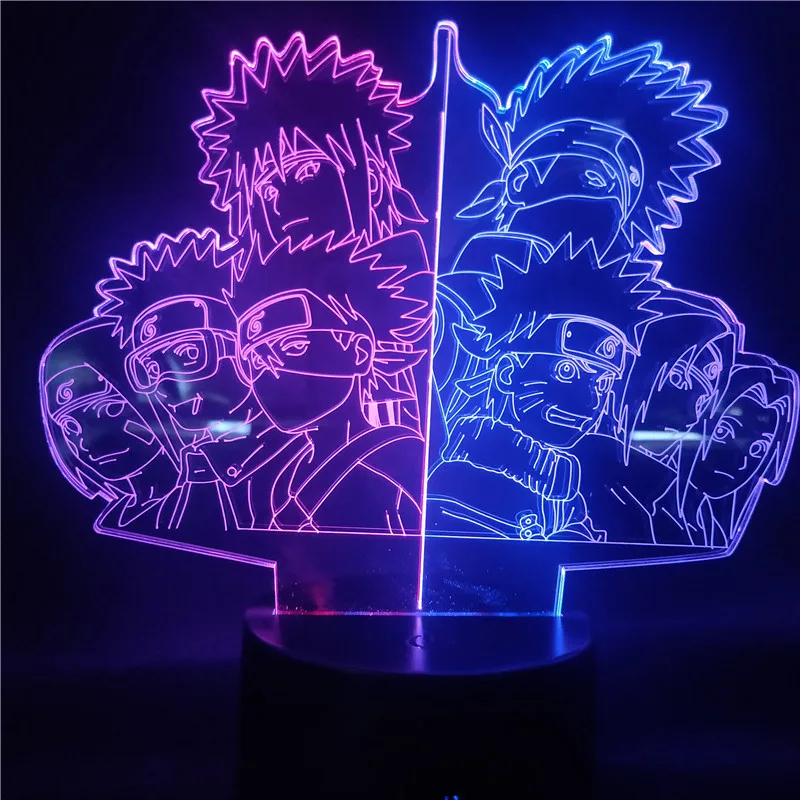 Naruto Figure Dainanahan Team 7 3d Night Light LED Color Changing LED Table Lamp for Bedroom Bedside Lamp for Christmas Gift Boy
Naruto Figure Dainanahan Team 7 3d Night Light LED Color Changing LED Table Lamp for Bedroom Bedside Lamp for Christmas Gift Boy