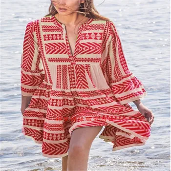 Ladies Loose Beach Dresses Short Boho Clothes For Women Trendy Dress 2019 Sukienki Damskie Casual Sun Large Size Elegant Dress
Ladies Loose Beach Dresses Short Boho Clothes For Women Trendy Dress 2019 Sukienki Damskie Casual Sun Large Size Elegant Dress