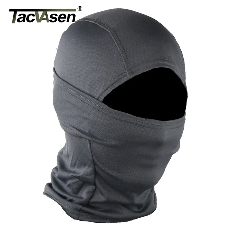 Тактическая камуфляжная маска капюшон TACVASEN быстросохнущая на все лицо для охоты