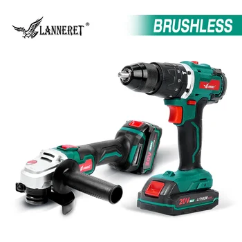 LANNERET Electric Brushless Angle Grinder Cordless Drill 20V Battery Grinder 4.0Ah and 2.0Ah Cordless Angle Grinder
LANNERET Electric Brushless Angle Grinder Cordless Drill 20V Battery Grinder 4.0Ah and 2.0Ah Cordless Angle Grinder