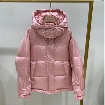 New Women's Long Glossy Fabric Pockets Hooded Down Jacket White Duck Down Parka Women Down short Jacket Outwear
New Women's Long Glossy Fabric Pockets Hooded Down Jacket White Duck Down Parka Women Down short Jacket Outwear