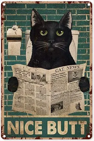 Eeypy Vintage tin Sign cat Your Toilet Paper Bathroom Toilet Wall Wall Decoration 8x12 inches
Eeypy Vintage tin Sign cat Your Toilet Paper Bathroom Toilet Wall Wall Decoration 8x12 inches