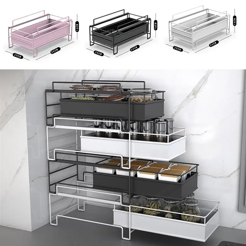 Kitchen Floor-Mounted Spice Racks Multi-Layer Storage Iron Racks Kitchen Sink Storage Rack Drawer Type Can Be Pushed And Pulled
Kitchen Floor-Mounted Spice Racks Multi-Layer Storage Iron Racks Kitchen Sink Storage Rack Drawer Type Can Be Pushed And Pulled
