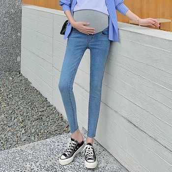 6033# 2021 Spring Stretch Denim Maternity Skinny Jeans Belly Pencil Pants Clothes for Pregnant Women Pregnancy Casual Trousers 
6033# 2021 Spring Stretch Denim Maternity Skinny Jeans Belly Pencil Pants Clothes for Pregnant Women Pregnancy Casual Trousers