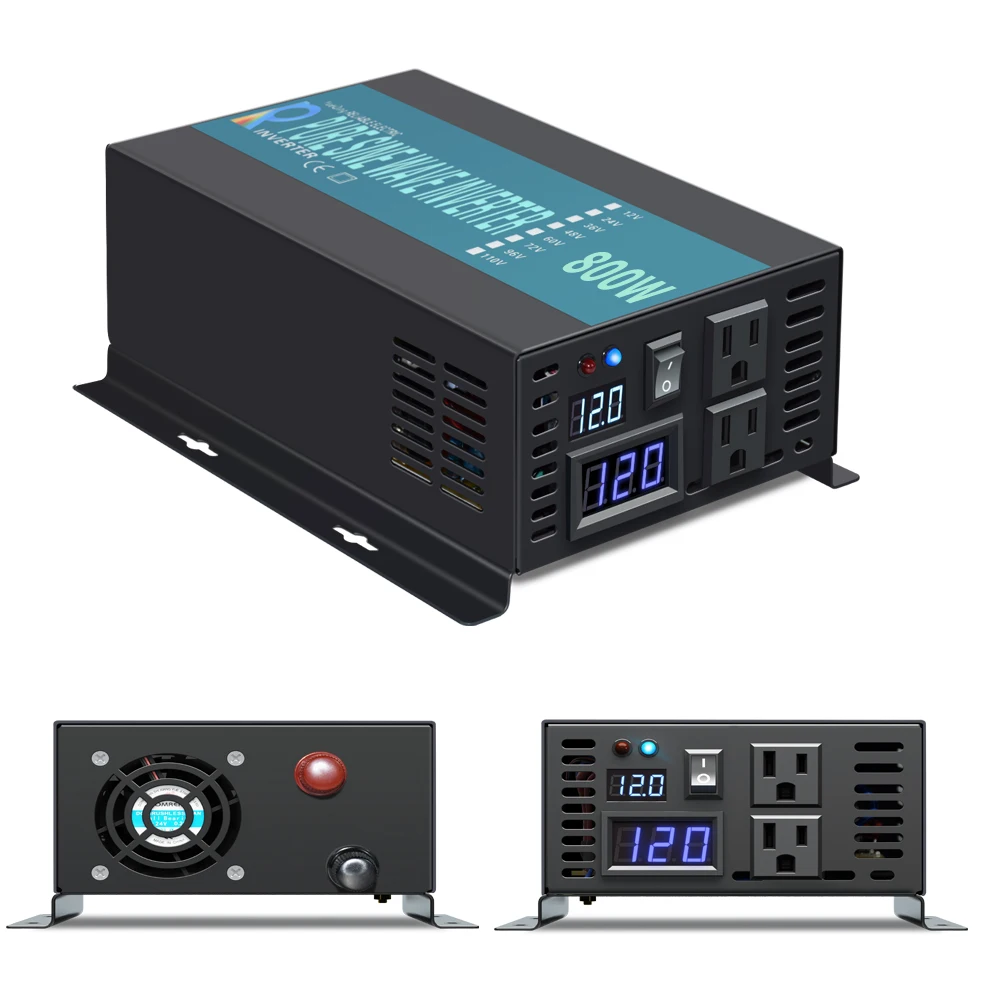 Pure Sine Wave Solar Inverter 12V 220V 800W Car Power Inverter Generator 12V/24V/48V DC to 120V/220V/240V AC Voltage Converter
Pure Sine Wave Solar Inverter 12V 220V 800W Car Power Inverter Generator 12V/24V/48V DC to 120V/220V/240V AC Voltage Converter